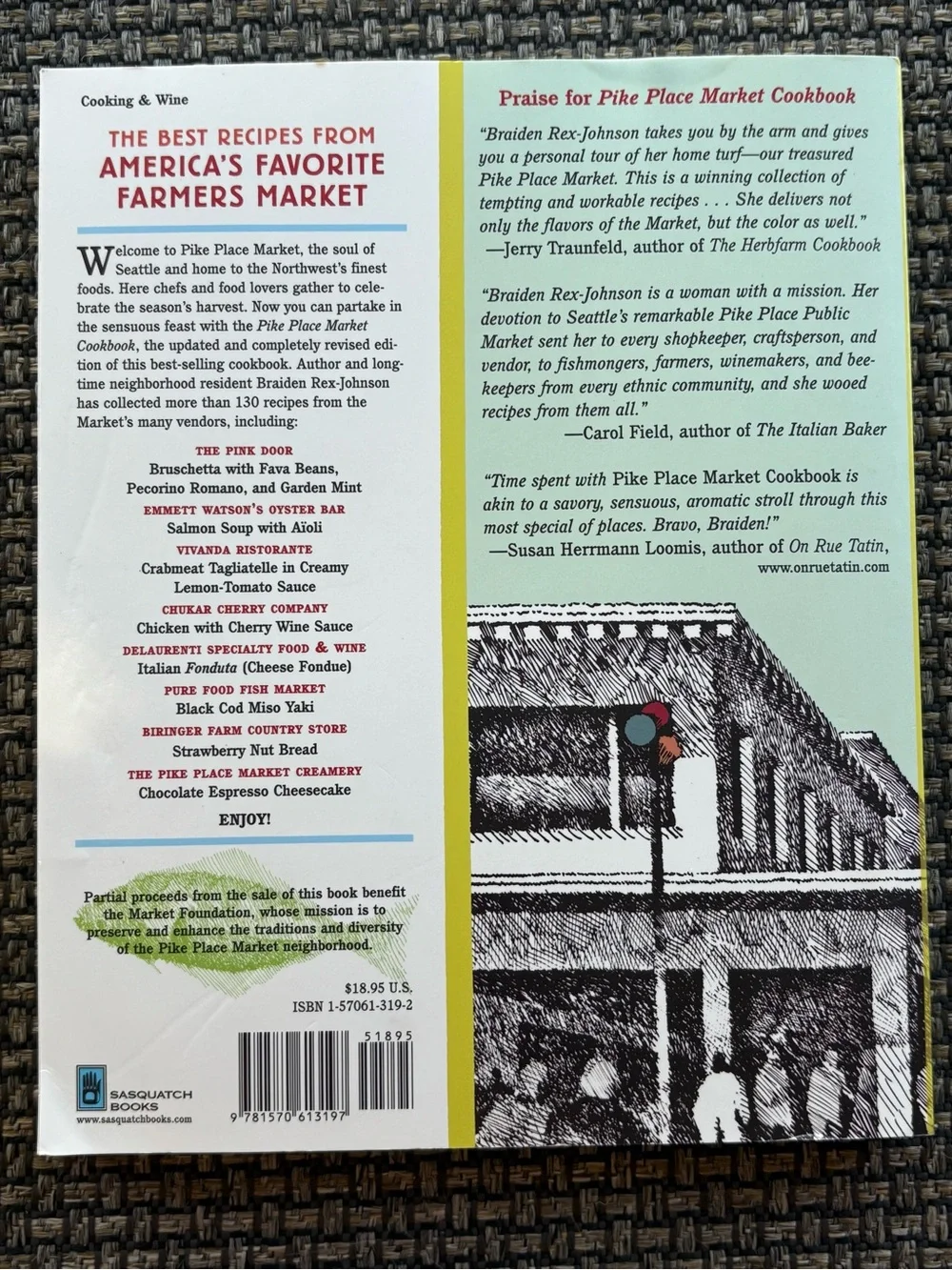 Pike Place Market Cookbook 2nd Ed 2003 Braiden Rex-Johnson Seattle Recipes PNW